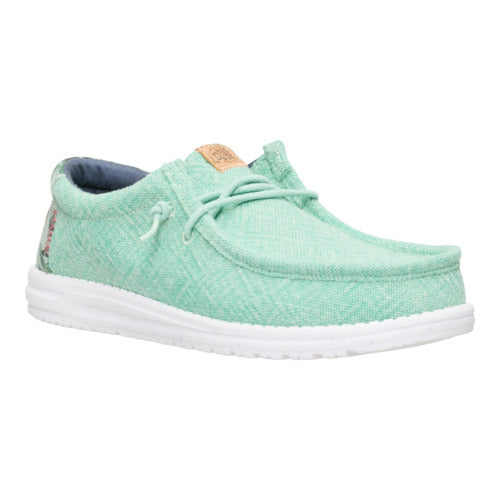 Wally Palm Jute - Dawn Blue/Celadon Green