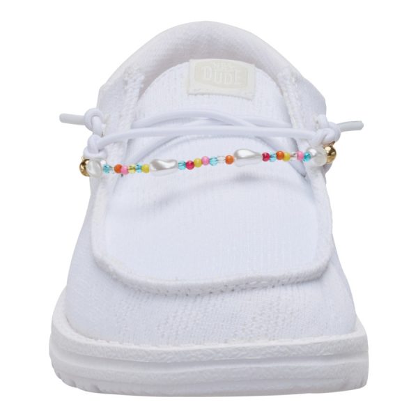 Wendy Funk Mesh Shoelry - White