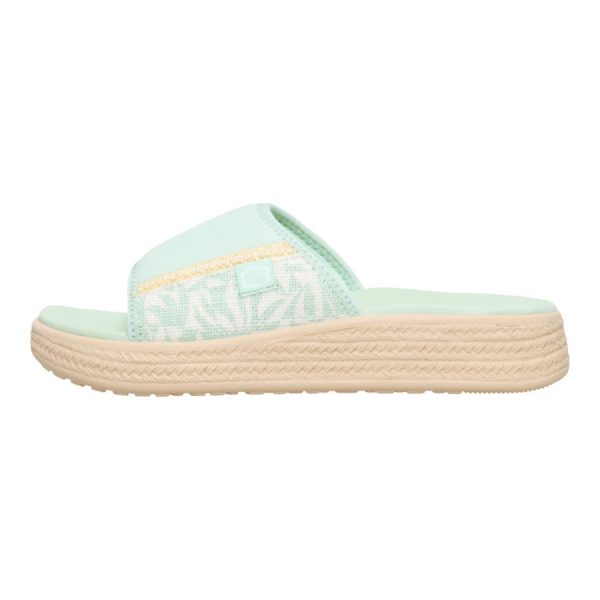 Tide Espadrille Slide - Celadon Green/Multi